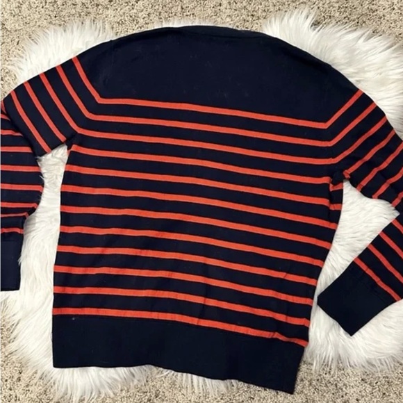 Navy and Red Striped Cardigan - Picture 2 of 2